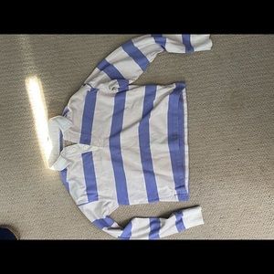 Abercrombie polo collared long sleeve striped shirt